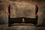 Ten Ryu Sword Stand, Black, Lacquer Finish, Red Velvet Holders - MA-2SD - Image 2