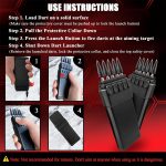 On Target Dart Launcher - Stainless Steel, 430 Stainless Steel Darts, Includes 10 Darts, Nylon Sheath - Image 2
