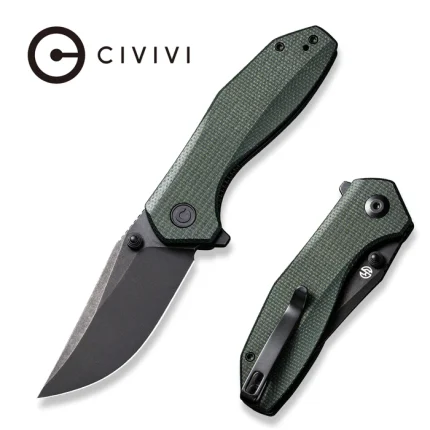 CIVIVI ODD 22 Flipper And Thumb Stud Knife Micarta Handle (2.97" 14C28N Blade)