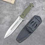 S-TEC Tactical Hunting Fixed Blade " The Dagger " G10 Green Composite Handle Throwing Knife w/ Kydex Sheath - T22010GN