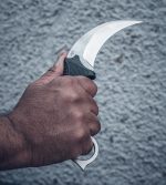 Silver Honshu Karambit With Shoulder Harness Sheath - UC2977 - Image 7