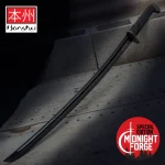 HONSHU BOSHIN KATANA - MODERN TACTICAL SAMURAI / NINJA SWORD - HAND FORGED 1060 CARBON STEEL - FULL TANG, FULLY FUNCTIONA - BLACK TPR, STEEL GUARD, POMMEL, LANYARD HOLE - UC3176B
