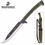 USMC Tak-Kana Sword With Scabbard - One-Piece 3Cr13 Stainless Steel, Wrapped Handle, Lanyard Hole - Length 29 1/2