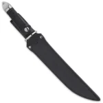 HONSHU D2 TANTO KNIFE WITH SHEATH - D2 TOOL STEEL BLADE, OVERMOLDED GRIP, STAINLESS STEEL GUARD - LENGTH 16 3/4” - UC2629D2 - Image 2