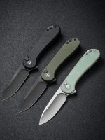 CIVIVI Button Lock Elementum II Knife OD Green G10 Handle (2.96" Black Stonewashed Nitro-V Blade) C18062P-3 - - Image 2