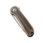 CIVIVI Mini Elementum Flipper Knife Black Hand Rubbed Brass Presentation Handle (1.83" Gray Hand Rubbed 14C28N) C18062Q-1 - Image 2