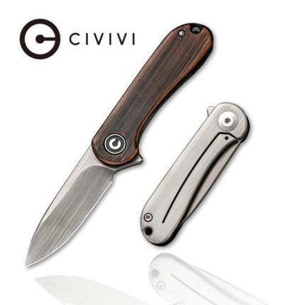 CIVIVI Mini Elementum Flipper Knife Black Hand Rubbed Copper Presentation Handle (1.83" Gray Hand Rubbed 14C28N) C18062Q-2