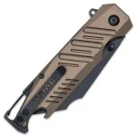 USMC BREWSKI POCKET KNIFE WITH BOTTLE OPENER - 3CR13 STAINLESS STEEL BLADE, ALUMINUM HANDLE, BOTTLE OPENER, CARABINER CLIP, SCREWDRIVER - UC3537 - Image 6