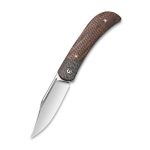 Civivi Appalachian Drifter II Front Flipper Knife - Dark Brown Matrix Micarta Handle with Twill Carbon Fiber Bolster (2.96" Satin Finished CPM S35VN) C 19010C-1 - Image 7