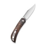 Civivi Appalachian Drifter II Front Flipper Knife - Dark Brown Matrix Micarta Handle with Twill Carbon Fiber Bolster (2.96" Satin Finished CPM S35VN) C 19010C-1 - Image 5
