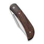 Civivi Appalachian Drifter II Front Flipper Knife - Dark Brown Matrix Micarta Handle with Twill Carbon Fiber Bolster (2.96" Satin Finished CPM S35VN) C 19010C-1 - Image 2