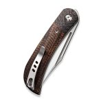 Civivi Appalachian Drifter II Front Flipper Knife - Dark Brown Matrix Micarta Handle with Twill Carbon Fiber Bolster (2.96" Satin Finished CPM S35VN) C 19010C-1 - Image 3