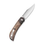 Civivi Appalachian Drifter II Front Flipper Knife Snakeskin Micarta Handle with Twill Carbon Fibre Bolster (2.96" Satin Finished CPM S35VN) C19010C-2 - Image 6