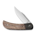 Civivi Appalachian Drifter II Front Flipper Knife Snakeskin Micarta Handle with Twill Carbon Fibre Bolster (2.96" Satin Finished CPM S35VN) C19010C-2 - Image 5
