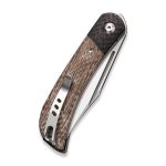 Civivi Appalachian Drifter II Front Flipper Knife Snakeskin Micarta Handle with Twill Carbon Fibre Bolster (2.96" Satin Finished CPM S35VN) C19010C-2 - Image 3
