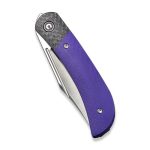 CIVIVI Appalachian Drifter II Front Flipper Knife Purple G10 Handle With Twill Carbon Fiber Bolster (2.96" Satin Finished Nitro-V) C19010C-3 - Image 11