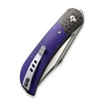CIVIVI Appalachian Drifter II Front Flipper Knife Purple G10 Handle With Twill Carbon Fiber Bolster (2.96" Satin Finished Nitro-V) C19010C-3 - Image 12