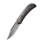 CIVIVI Appalachian Drifter II Front Flipper Knife Rose Carbon Fiber Handle With Twill Carbon Fiber Bolster (2.96" Black Hand Rubbed Damascus) C 19010C-DS3 - Image 8