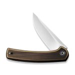 Civivi Mini Asticus Flipper Knife Black Hand Rubbed Brass Handle (3.25" Satin Finished 10Cr15CoMoV) C19026B-2 - Image 7