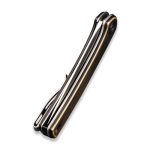 Civivi Mini Asticus Flipper Knife Black Hand Rubbed Brass Handle (3.25" Satin Finished 10Cr15CoMoV) C19026B-2 - Image 3