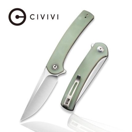 Civivi Mini Asticus Flipper Knife Natural G10 Handle (3.25" Satin Finished 10Cr15CoMoV) C19026B-3