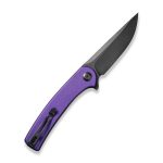 Civivi Mini Asticus Flipper Knife Purple G10 Handle (3.25" Black Stonewashed 10Cr15CoMoV) C19026B-4 - Image 6