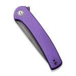 Civivi Mini Asticus Flipper Knife Purple G10 Handle (3.25" Black Stonewashed 10Cr15CoMoV) C19026B-4 - Image 4