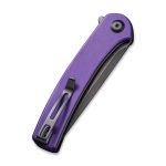Civivi Mini Asticus Flipper Knife Purple G10 Handle (3.25" Black Stonewashed 10Cr15CoMoV) C19026B-4 - Image 3