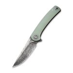 Civivi Mini Asticus Flipper Knife Natural G10 Handle (3.25" Black Hand Rubbed Damascus) C19026B-DS1 - Image 3