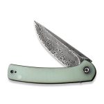 Civivi Mini Asticus Flipper Knife Natural G10 Handle (3.25" Black Hand Rubbed Damascus) C19026B-DS1 - Image 5