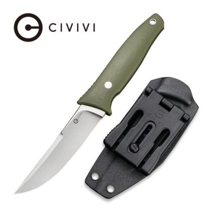 CIVIVI Tamashii Fixed Blade Knife OD Green G10 handle (4.07" Satin Finished D2) C19046-2
