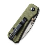 CIVIVI Baby Banter Thumb Stud Knife Green Micarta Handle (2.34" Gray Stonewashed Nitro-V) C19068SB-1 - Image 3