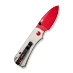 CIVIVI Baby Banter Thumb Stud Knife Ivory G10 Handle (2.34" Red Painted Nitro-V) C19068S-7 - Image 3