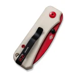 CIVIVI Baby Banter Thumb Stud Knife Ivory G10 Handle (2.34" Red Painted Nitro-V) C19068S-7 - Image 7