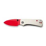 CIVIVI Baby Banter Thumb Stud Knife Ivory G10 Handle (2.34" Red Painted Nitro-V) C19068S-7 - Image 4
