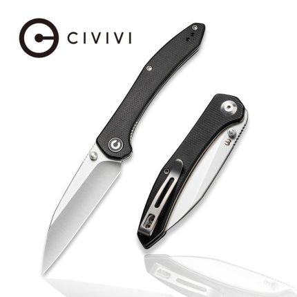 Civivi Hadros Thumb Stud Knife - Black Micarta Handle (3.35" Satin Finished 10Cr15CoMoV) C20004-1