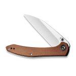 Civivi Hadros Thumb Stud Knife - Brown Micarta Handle (3.35" Satin Finished 10Cr15CoMoV) C20004-2 - Image 5