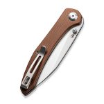 Civivi Hadros Thumb Stud Knife - Brown Micarta Handle (3.35" Satin Finished 10Cr15CoMoV) C20004-2 - Image 3