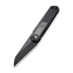 CIVIVI Ki-V Plus Front Flipper Knife Twill Carbon Fiber Overlay On Black G10 Handle (2.52" Black Stonewashed Nitro-V Blade) C20005B-3 - Image 9