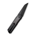 CIVIVI Ki-V Plus Front Flipper Knife Twill Carbon Fiber Overlay On Black G10 Handle (2.52" Black Stonewashed Nitro-V Blade) C20005B-3 - Image 8