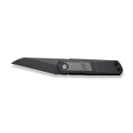 CIVIVI Ki-V Plus Front Flipper Knife Twill Carbon Fiber Overlay On Black G10 Handle (2.52" Black Stonewashed Nitro-V Blade) C20005B-3 - Image 2