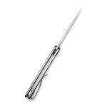 Civivi Perf Flipper Knife - Plain Skeletonized Steel Handle (3.12'' Stonewashed Nitro-V) C20006-A - Image 4
