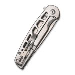 Civivi Perf Flipper Knife - Plain Skeletonized Steel Handle (3.12'' Stonewashed Nitro-V) C20006-A - Image 6