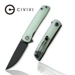 CIVIVI Bo Flipper Knife - Natural G10 Handle (2.92" Black Stonewashed Nitro-V) C 20009B-4