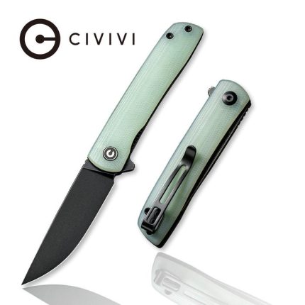 CIVIVI Bo Flipper Knife - Natural G10 Handle (2.92" Black Stonewashed Nitro-V) C 20009B-4