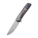 Civivi Bo Flipper Knife - Carbon Fiber Blue Handle (2.92'' Gray Stonewashed Nitro-V) C20009B-A - Image 3