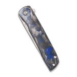 Civivi Bo Flipper Knife - Carbon Fiber Blue Handle (2.92'' Gray Stonewashed Nitro-V) C20009B-A - Image 7