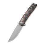 Civivi Bo Flipper Knife - Carbon Fiber Red Handle (2.92'' Gray Stonewashed Nitro-V) C20009B-B - Image 2