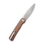 Civivi Stylum Front Flipper / Slip Joint Knife - Brown Micarta Handle (2.96'' Gray Stonewashed 10Cr15CoMoV) - UK FRIENDLY CARRY KNIFE - C20010B-A - Image 7