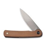 Civivi Stylum Front Flipper / Slip Joint Knife - Brown Micarta Handle (2.96'' Gray Stonewashed 10Cr15CoMoV) - UK FRIENDLY CARRY KNIFE - C20010B-A - Image 3